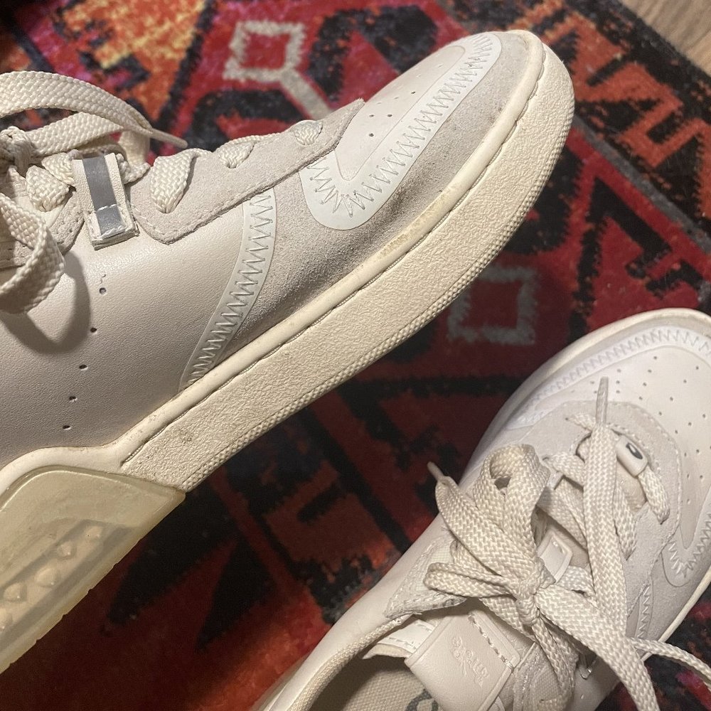 Coach Citysole Suede/Leather Court Sneakers In White/Soft Lilac - Picture 10 of 12